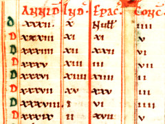 Dionýsiovy velikonoční tabulky (přepis z prvního desetiletí 12. století)