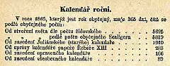 Opravený a všeobecný kalendář v českém kalendáři z roku 1865