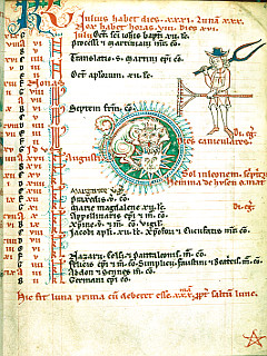 Dies caniculares v kalendáři od dne II Idus Iulias, tedy od 14. července.