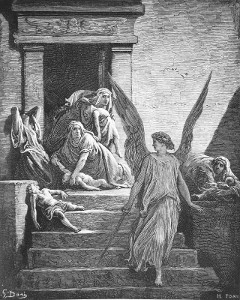 Smrt prvorozenců egyptských, ilustrace Gustava Doré 1866