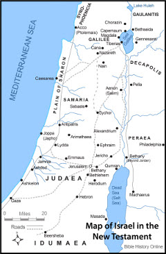 Mapa Izraele v 1. století