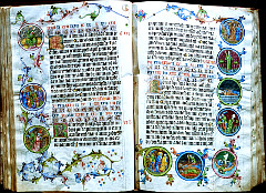 Usuardovo martyrologium z Gerony, česká knižní malba z přelomu 14. a 15. století