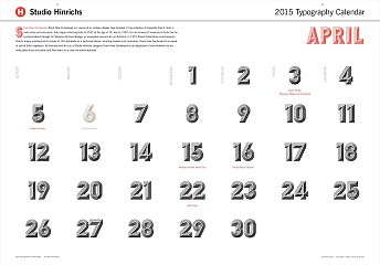 Kalendář studia Hinrichs