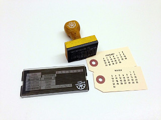 Měsíční kalendář jako razítko