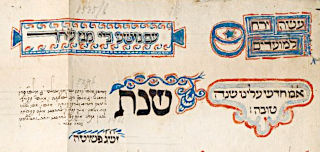 Židovský kalendář 5297 am (1536-7 o.l.) s mnoha informacemi, ovšem psanými hebrejsky. Archiv Center for Jewish Art