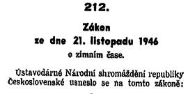 Zákon 212 a 213 z roku 1946